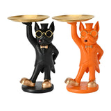 Maxbell dog Sculpture Dog Statue Organizer for Hallway modern Decor Black