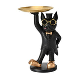 Maxbell dog Sculpture Dog Statue Organizer for Hallway modern Decor Black