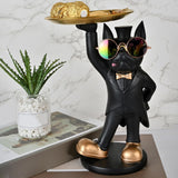 Maxbell dog Sculpture Dog Statue Organizer for Hallway modern Decor Black