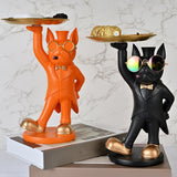 Maxbell dog Sculpture Dog Statue Organizer for Hallway modern Decor Black