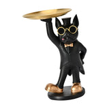 Maxbell dog Sculpture Dog Statue Organizer for Hallway modern Decor Black