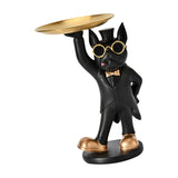 Maxbell dog Sculpture Dog Statue Organizer for Hallway modern Decor Black
