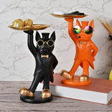 Maxbell dog Sculpture Dog Statue Organizer for Hallway modern Decor Black