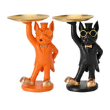 Maxbell dog Sculpture Dog Statue Organizer for Hallway modern Decor Black