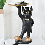 Maxbell dog Sculpture Dog Statue Organizer for Hallway modern Decor Yellow