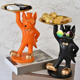 Maxbell dog Sculpture Dog Statue Organizer for Hallway modern Decor Yellow
