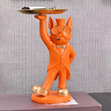 Maxbell dog Sculpture Dog Statue Organizer for Hallway modern Decor Yellow