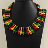 Maxbell Boho Beaded Choker Necklace Beach African Gift Chunky Layered