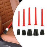 Maxbell Red Color Car Automobile Detailing Brush Accessories with Hole On Handle