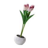 Maxbell Creative Tulips Artificial Flowers with LED Light for Anniversary Ornament Purple