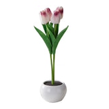 Maxbell Creative Tulips Artificial Flowers with LED Light for Anniversary Ornament Purple