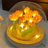 Maxbell Artificial Flowers with LED Light Tulips for Valentines Day Anniversary