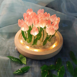 Maxbell Artificial Flowers with LED Light Tulips for Valentines Day Anniversary