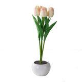 Maxbell Creative Tulips Artificial Flowers with LED Light for Anniversary Ornament Pink