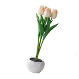 Maxbell Creative Tulips Artificial Flowers with LED Light for Anniversary Ornament Pink