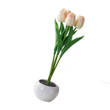 Maxbell Creative Tulips Artificial Flowers with LED Light for Anniversary Ornament Pink