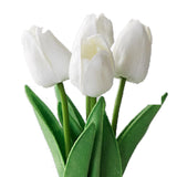 Maxbell Creative Tulips Artificial Flowers with LED Light for Anniversary Ornament White