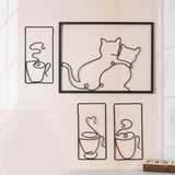 Maxbell Modern Metal Wall Art Decors Line Wall Sculptures for Office Bedroom style I