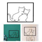 Maxbell Minimalist Metal Wall Art Decors Line Drawing for Office Bedroom Bathroom