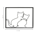 Maxbell Minimalist Metal Wall Art Decors Line Drawing for Office Bedroom Bathroom