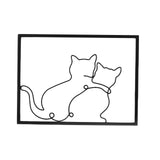 Maxbell Minimalist Metal Wall Art Decors Line Drawing for Office Bedroom Bathroom