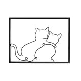 Maxbell Minimalist Metal Wall Art Decors Line Drawing for Office Bedroom Bathroom