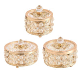 Maxbell Crystal Jewelry Box Organizer Trinket Box for Rings Earrings Home 8cmx9.5cm