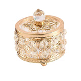 Maxbell Crystal Jewelry Box Organizer Trinket Box for Rings Earrings Home 8cmx9.5cm