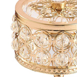 Maxbell Crystal Jewelry Box Organizer Trinket Box for Rings Earrings Home 8cmx9.5cm