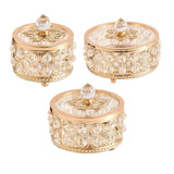 Maxbell Crystal Jewelry Box Organizer Trinket Box for Rings Earrings Home 8cmx9.5cm