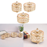 Maxbell Crystal Jewelry Box Organizer Trinket Box for Rings Earrings Home 8cmx9.5cm