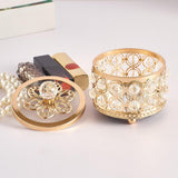 Maxbell Crystal Jewelry Box Organizer Trinket Box for Rings Earrings Home 8cmx9.5cm