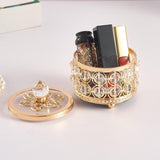 Maxbell Crystal Jewelry Box Organizer Trinket Box for Rings Earrings Home 8cmx9.5cm