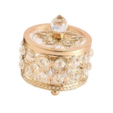 Maxbell Crystal Jewelry Box Organizer Trinket Box for Rings Earrings Home 8cmx9.5cm