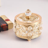 Maxbell Crystal Jewelry Box Organizer Trinket Box for Rings Earrings Home 8cmx9.5cm