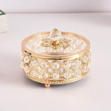 Maxbell Crystal Jewelry Box Organizer Trinket Box for Rings Earrings Home 12cmx9.5cm