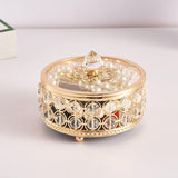 Maxbell Crystal Jewelry Box Organizer Trinket Box for Rings Earrings Home 12cmx9.5cm