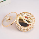 Maxbell Crystal Jewelry Box Organizer Trinket Box for Rings Earrings Home 12cmx9.5cm