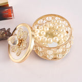 Maxbell Crystal Jewelry Box Organizer Trinket Box for Rings Earrings Home 10cmx9.5cm