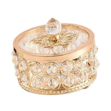 Maxbell Crystal Jewelry Box Organizer Trinket Box for Rings Earrings Home 10cmx9.5cm