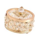 Maxbell Crystal Jewelry Box Organizer Trinket Box for Rings Earrings Home 10cmx9.5cm