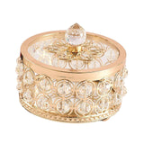 Maxbell Crystal Jewelry Box Organizer Trinket Box for Rings Earrings Home 10cmx9.5cm