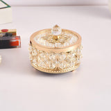 Maxbell Crystal Jewelry Box Organizer Trinket Box for Rings Earrings Home 10cmx9.5cm