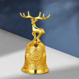 Maxbell Loud Hand Bell Call Service Christmas Ornament Handbell Deer Golden