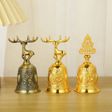 Maxbell Loud Hand Bell Call Service Christmas Ornament Handbell Deer Golden