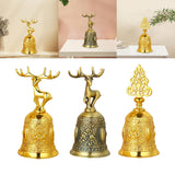 Maxbell Loud Hand Bell Call Service Christmas Ornament Handbell Deer Golden