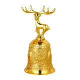 Maxbell Loud Hand Bell Call Service Christmas Ornament Handbell Deer Golden