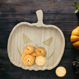 Maxbell Halloween Plate Wooden Table Decorations Tableware Dinner Plate Pumpkin