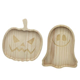 Maxbell Halloween Plate Wooden Table Decorations Tableware Dinner Plate Pumpkin
