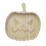 Maxbell Halloween Plate Wooden Table Decorations Tableware Dinner Plate Pumpkin